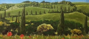 Pintura titulada "Toscana Italiana" por Pino, Obra de arte original, Oleo