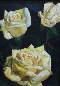 Pintura titulada "Ensoñación de rosas" por Pino, Obra de arte original, Oleo