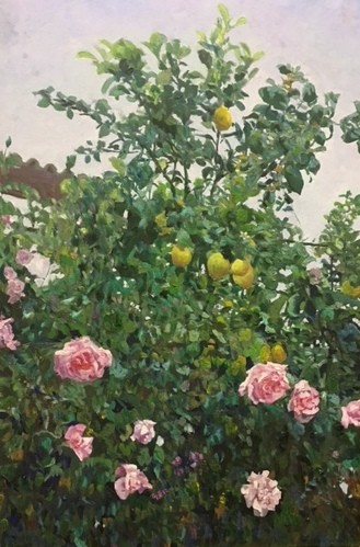Pintura titulada "Flores para una dama" por Pino, Obra de arte original, Oleo