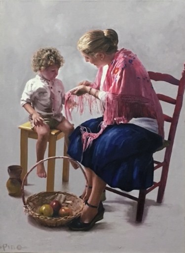 Pittura intitolato "Infancia" da Pino, Opera d'arte originale, Olio