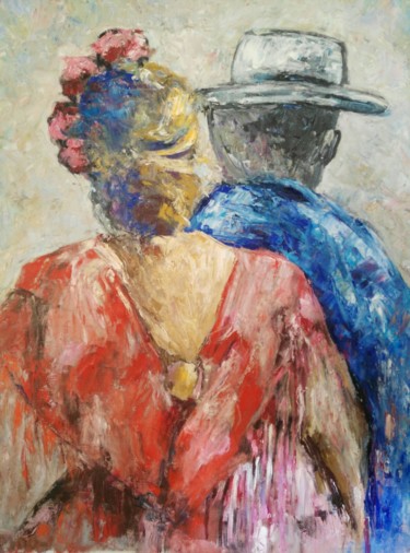 Pintura titulada "Pareja" por Pino, Obra de arte original, Oleo
