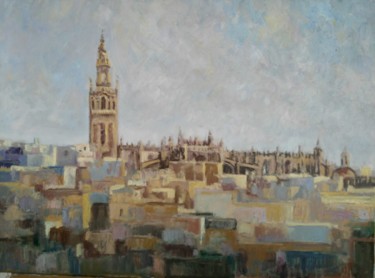 Pintura titulada "Catedral de Sevilla" por Pino, Obra de arte original, Oleo