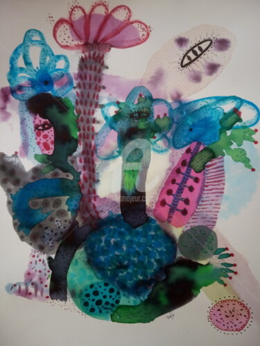 Peinture intitulée "Foreign" par Sónia Marcos, Œuvre d'art originale, Aquarelle