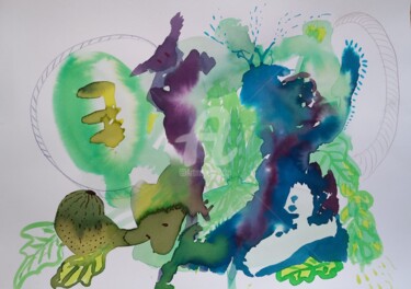 Pintura intitulada "Nem na Casa Verde H…" por Sónia Marcos, Obras de arte originais, Aquarela