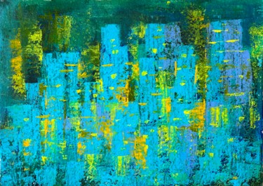 Painting titled "Urban Jungle I" by Amita Dand, Original Artwork, Acrylic