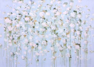 Painting titled "petit jardin pgbb4" by Sonja Blaess, Original Artwork, Acrylic Mounted on Wood Stretcher frame
