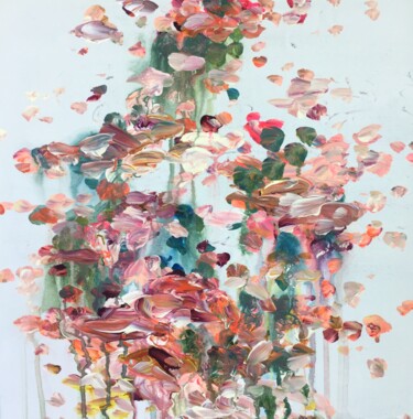 Malerei mit dem Titel "petit jardin pb17" von Sonja Blaess, Original-Kunstwerk, Acryl Auf Holzplatte montiert