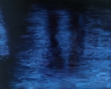Pittura intitolato "Le pont sombre" da Sonja Britz, Opera d'arte originale, Olio