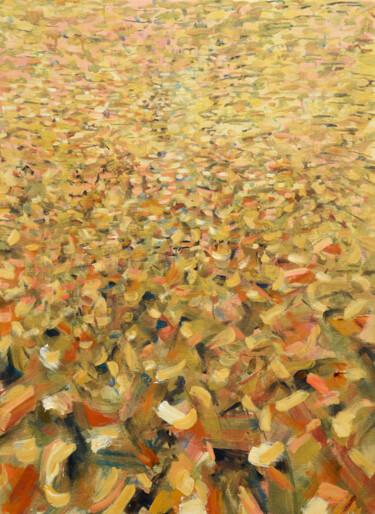 Peinture intitulée "Chemin d'or" par Sonja Britz, Œuvre d'art originale, Huile