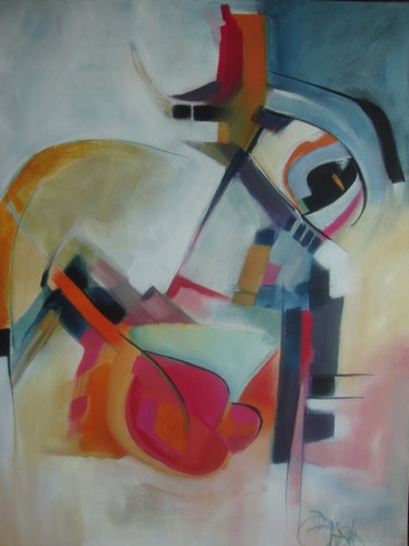 Painting titled "SUSPICION" by Sonja Brzak, Original Artwork, Acrylic