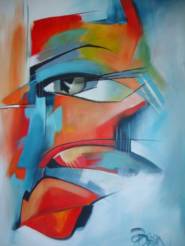 Painting titled "TOUGHER THAN THE RE…" by Sonja Brzak, Original Artwork, Acrylic
