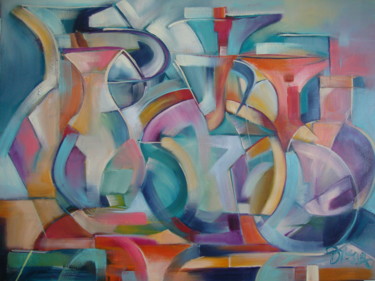 Painting titled "COMPOSITION" by Sonja Brzak, Original Artwork, Oil