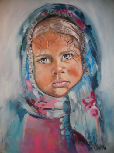 Painting titled "LOST CHILD" by Sonja Brzak, Original Artwork, Acrylic