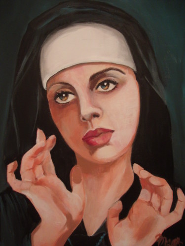 Peinture intitulée "HOLY MARIA" par Sonja Brzak, Œuvre d'art originale, Acrylique