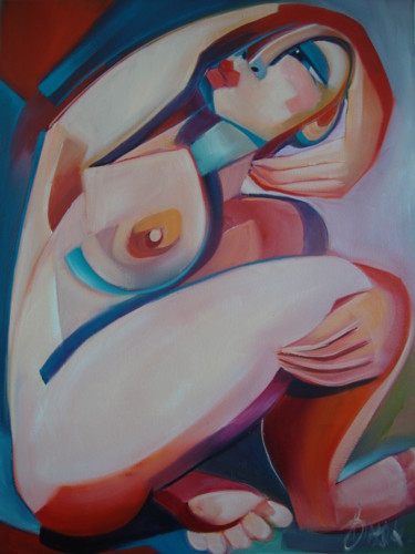 Painting titled "DISCLOSURE" by Sonja Brzak, Original Artwork, Oil