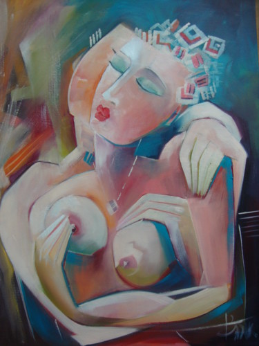 Pintura titulada "WHISPERING II" por Sonja Brzak, Obra de arte original, Oleo