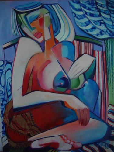 Painting titled "BOUDOIR" by Sonja Brzak, Original Artwork, Oil