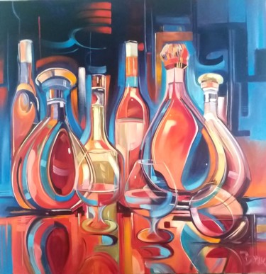 Painting titled "THE MAGIC OF GLASS…" by Sonja Brzak, Original Artwork, Oil