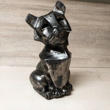 Sculpture titled "CAT" by Sonja Brzak, Original Artwork, Ceramics