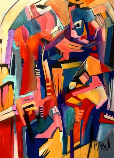 Malerei mit dem Titel "FALLING IN LOVE" von Sonja Brzak, Original-Kunstwerk, Öl