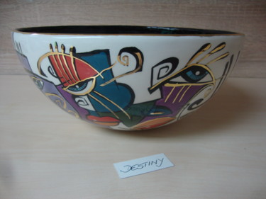 Design intitulada "DESTINY/ENGMA bowl" por Sonja Brzak, Obras de arte originais, Quadro de Arte