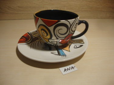 Design intitulada "ENIGMA cups&saucers…" por Sonja Brzak, Obras de arte originais, Quadro de Arte