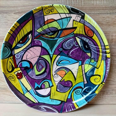 Design intitolato "ENIGMA plate" da Sonja Brzak, Opera d'arte originale, Tavola arte