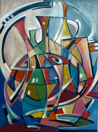 Painting titled "KALEIDOSCOPE II" by Sonja Brzak, Original Artwork, Oil