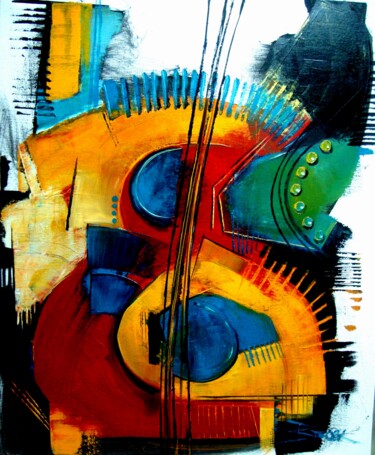 Peinture intitulée "MEXICAN GUITAR" par Sonja Brzak, Œuvre d'art originale, Huile