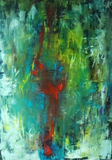 Painting titled "BIG BANG" by Sonja Brzak, Original Artwork, Oil