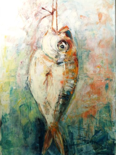Malerei mit dem Titel "CATCH II" von Sonja Brzak, Original-Kunstwerk, Öl