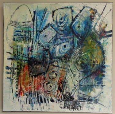 Painting titled "NEW ABSTRACT XIX" by Sonja Brzak, Original Artwork, Oil