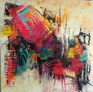 Painting titled "NEW ABSTRACT XXII" by Sonja Brzak, Original Artwork, Oil