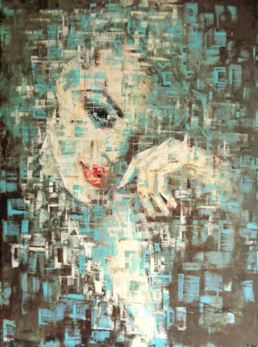Painting titled "DISAPPEARING III" by Sonja Brzak, Original Artwork, Oil
