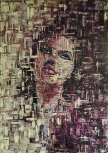 Painting titled "DISAPPEARING IV" by Sonja Brzak, Original Artwork, Oil