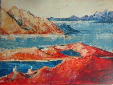 Painting titled "SEASCAPE IV" by Sonja Brzak, Original Artwork, Oil