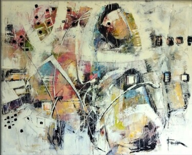 Painting titled "ECHOES II" by Sonja Brzak, Original Artwork, Oil