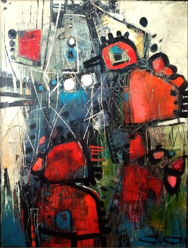Картина под названием "LITLE RED RIDING HO…" - Sonja Brzak, Подлинное произведение искусства, Масло