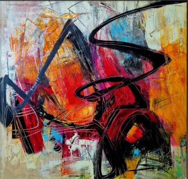 Painting titled "LOOP XIX" by Sonja Brzak, Original Artwork, Oil