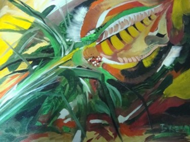 Картина под названием "ABSTRACT FLOWERS" - Sonja Brzak, Подлинное произведение искусства, Масло