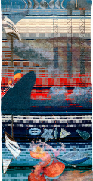 Sztuka tkaniny zatytułowany „Ode to Plankton” autorstwa Sonja Salomäki, Oryginalna praca, Haft