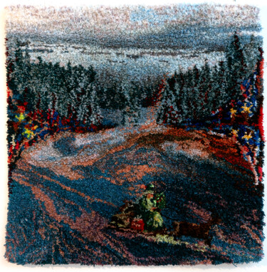 Art textile intitulée "The Route is Clear!" par Sonja Salomäki, Œuvre d'art originale, Tapisserie