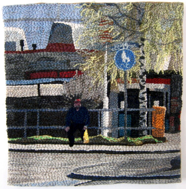 "a Summer Man in Myl…" başlıklı Tekstil Sanatı Sonja Salomäki tarafından, Orijinal sanat, Tekstil elyafı