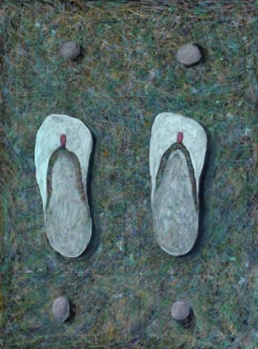 Malerei mit dem Titel "Flip Flops 9" von Sonja Wagner, Original-Kunstwerk, Andere