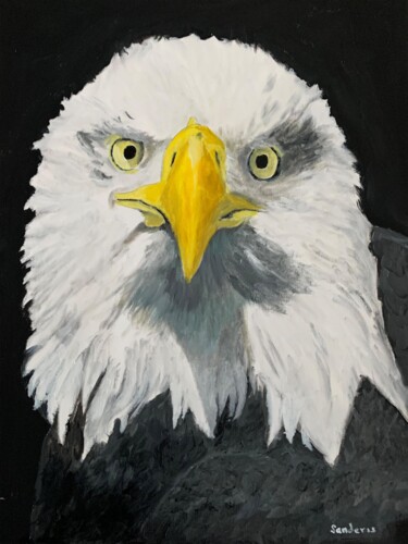 Painting titled "The bald eagle" by Sonny Andersson, Original Artwork, Oil