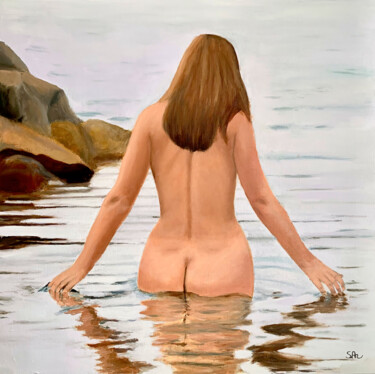 Pintura intitulada "Cold bath" por Sonny Andersson, Obras de arte originais, Óleo
