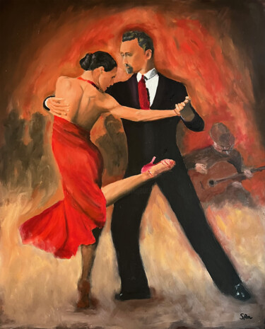 Pittura intitolato "Tango Argentino" da Sonny Andersson, Opera d'arte originale, Olio