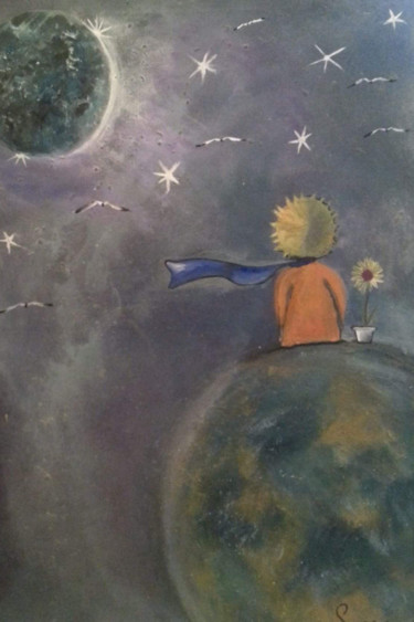 Painting titled "Le petit prince" by Sony Cardenas, Original Artwork, Acrylic