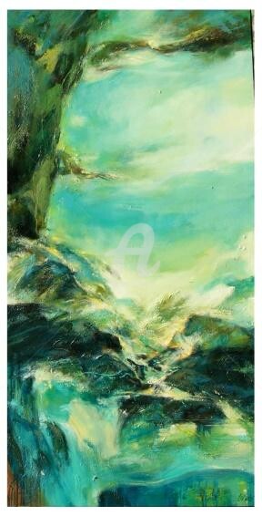 Painting titled "Land7.jpg" by Soon Lai Wai, Original Artwork, Oil