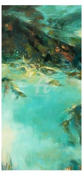 Peinture intitulée "Land9.jpg" par Soon Lai Wai, Œuvre d'art originale, Huile